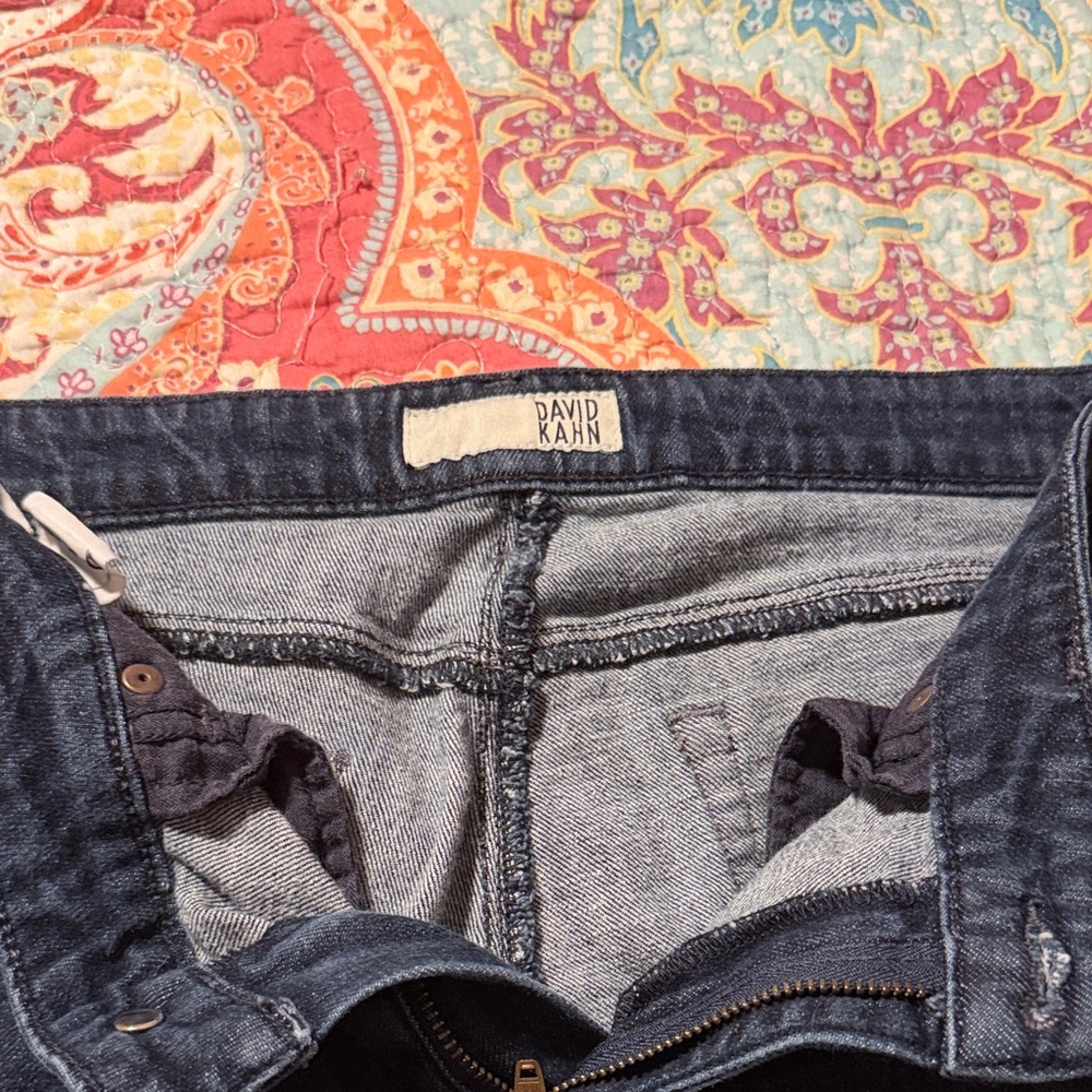 David Kahn Dark Blue Straight Leg Jeans